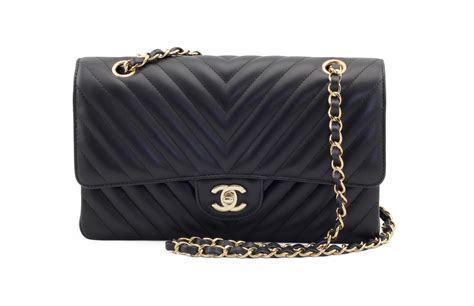 Chanel Chevron Black Handbag 